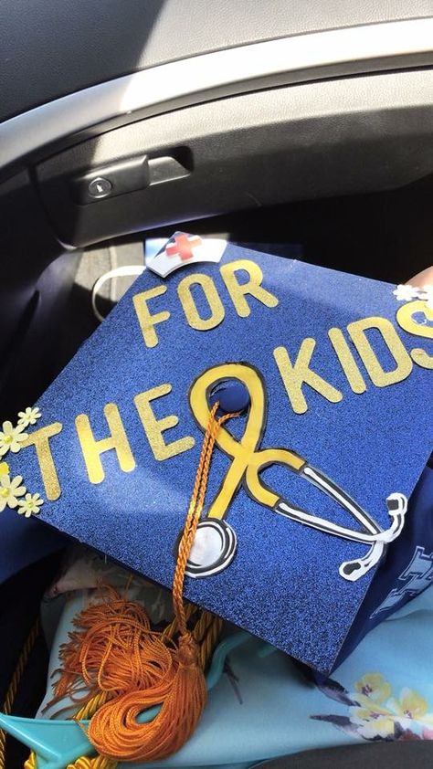 Oncology Graduation Cap, Pediatric Graduation Cap, Pediatrician Graduation Caps, Fnp Graduation Cap Ideas, Pediatric Nurse Grad Cap, Peds Nurse Grad Cap, Pediatric Nurse Graduation Cap, Peds Nurse Graduation Cap, Pediatric Nursing Graduation Cap