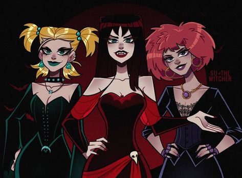 Hex Girls Fanart, Chaos Trio, Crossover Art, Hex Girls, Childhood Movies, Gothic Girls, Art References, May 21, Art Clothes