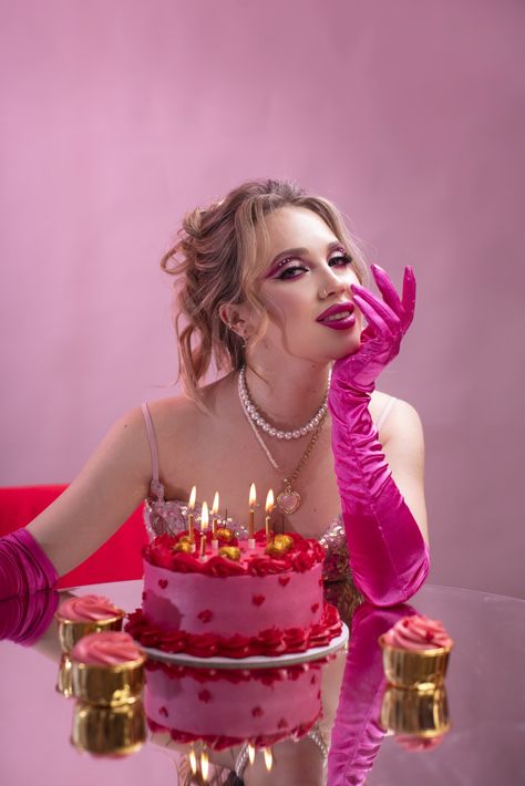 Cake, candy, pink Pink Cake Photoshoot, Birthday Princess Photoshoot, Eating Cake Photoshoot, Birthday Cake Shoot, Birthday Photoshoot Ideas Pink, Cake Photoshoot Ideas, Pink Birthday Photoshoot Ideas, Cute Birthday Photoshoot, Photoshoot With Cake