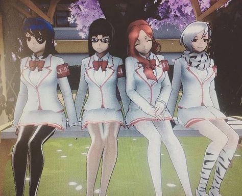 Yandere Student Council, Yansim Student Council, Student Council Aesthetic, Yandere Simulator Student Council, Yansim Oc, Yandere Simulator Characters, Instagram Captions Clever, Student Council, Literature Club