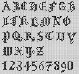 Cross Stitch Letter Patterns Free, Cross Stitch Letters Fonts, Cross Stitch Numbers Pattern, Cross Stitch Fonts Free, Cross Stitch Lettering, Dragon Cross Stitch Patterns, Letter A Cross Stitch, Creepy Fonts, Font Abc