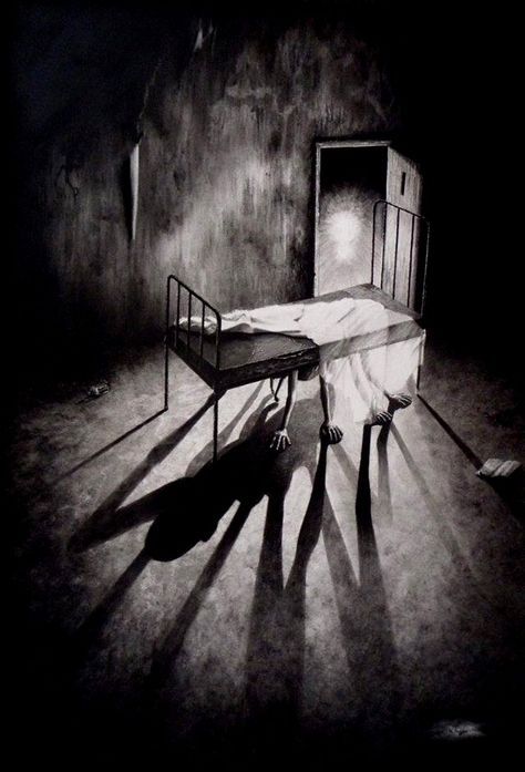 Stephen Under The Bed Art Sinistre, Crows Drawing, Scary Drawings, Horror Drawing, Monster Under The Bed, Nightmares Art, Art Charcoal, Scary Art, Creepy Art