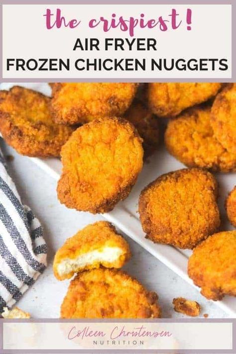 Air Fryer Chicken Nuggets, Healthy Chicken Nuggets, Fried Chicken Nuggets, Chick Fil A Nuggets, Frozen Chicken Nuggets, Homemade Chicken Nuggets, Cooking Frozen Chicken, Cooks Air Fryer, Chicken Nugget Recipes