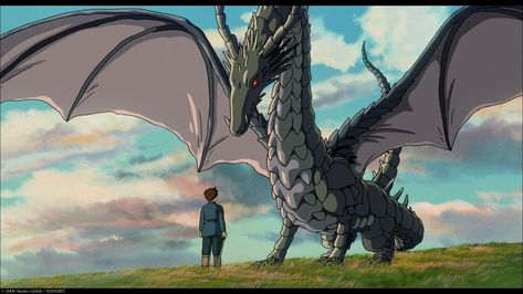 Tales From Earthsea Dragon, Ghibli Studios, Tales From Earthsea, Good Animated Movies, Creature Fantasy, Chihiro Y Haku, Ghibli Artwork, Studio Ghibli Movies, Studio Ghibli Art