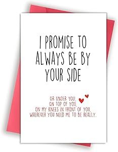 Funny Valentines Day Card With Envelope, Naughty Anniversary Birthday Card for Boyfriend Husband Fiance Girlfriend Wife Fiancee, I Promise to Always Be by Your Side… Fiancee Birthday Quotes, Fiance Birthday Quotes For Him, Birthday Message For Fiance, Fiancee Quotes, Birthday Note For Fiance, Birthday Card For Fiance For Him, Fiance Birthday Gift, Fiance Birthday Card, Love Cards For Him