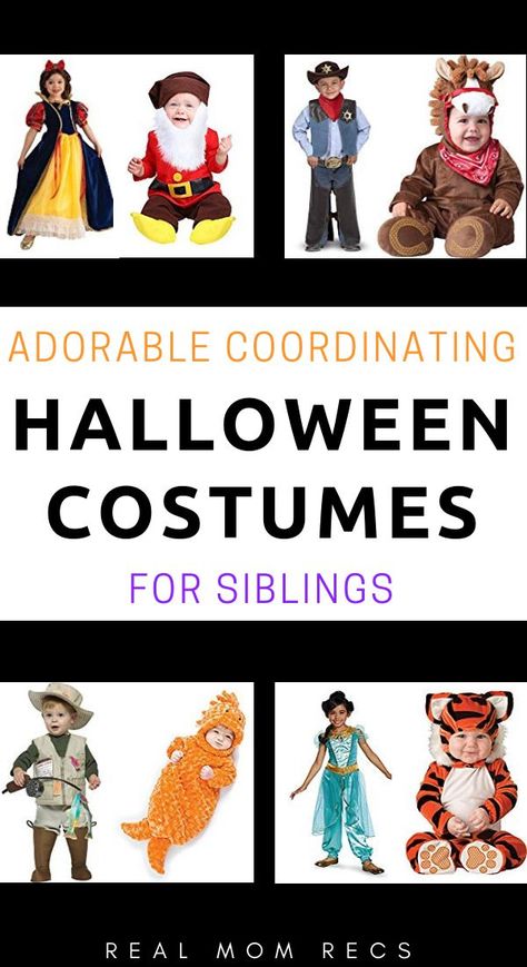 Coordinating Halloween Costumes, Brother Sister Costumes, Sibling Halloween Costumes Boys, Halloween Costumes For Siblings, Costumes For Siblings, Brother Sister Halloween, Brother Halloween Costumes, Halloween Duo Costumes, Halloween Costumes For Sisters