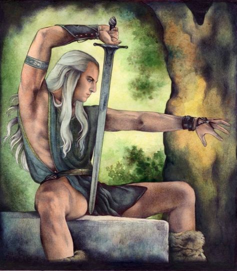 Haldir With Sword by ebe-kastein.deviantart.com on @deviantART - From "The Lord of the Rings". O_O - Looks like someone was having a fanservice moment! Lotr Elves, Tolkien Elves, Tolkien Art, Lotr Art, Thranduil, Fairytale Art, Legolas, Historical Art, Arte Fantasy