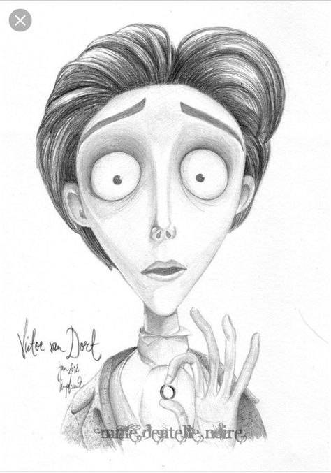 Tim Burton Drawings, Tim Burton Art Style, Corpse Bride Art, Tim Burton Tattoo, Dead Bride, Nightmare Before Christmas Drawings, Coraline Art, Tim Burton Corpse Bride, رسم كاريكاتير