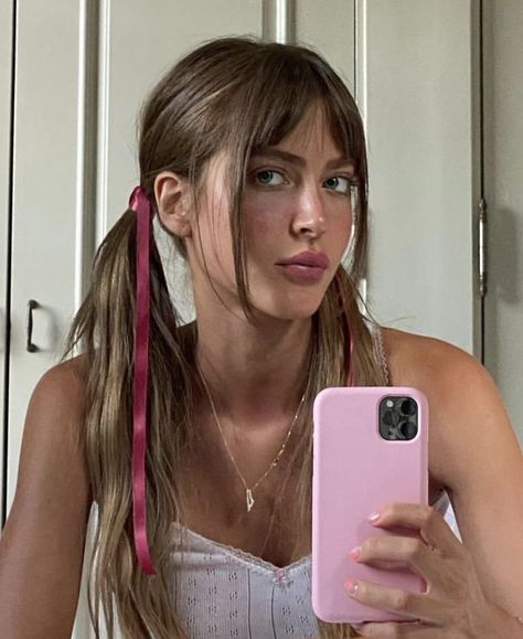 Simi Haze, Pig Tails, Ribbon Hairstyle, Peinados Fáciles Para Cabello Corto, Hair Stylies, Cut My Hair, Hair Inspo Color, Dream Hair, Aesthetic Hair