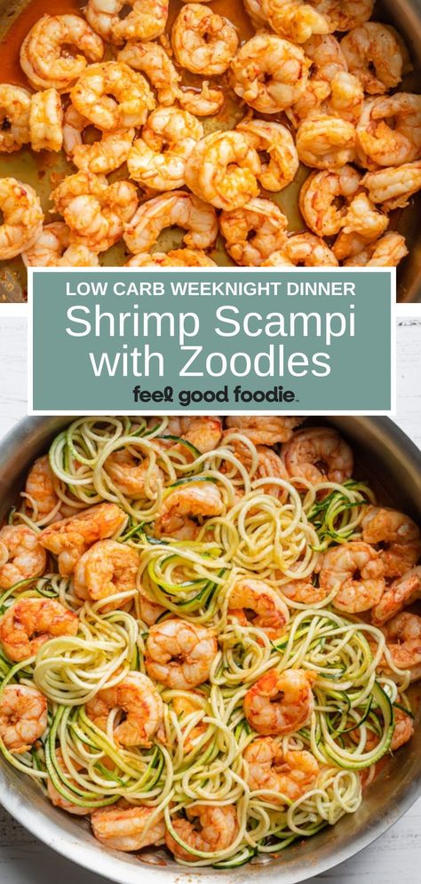 Low Carb Shrimp Meal Prep, Healthy Recipes For Shrimp, Shrimp Zoodle Scampi, Zucchini Noodles And Shrimp Healthy, Healthy Meals With Fish, Octavia Shrimp Recipes, Simple Dinner Recipes For Two Healthy, Shrimp And Zoodles Healthy, Shrimp Scampi Zoodles Recipe