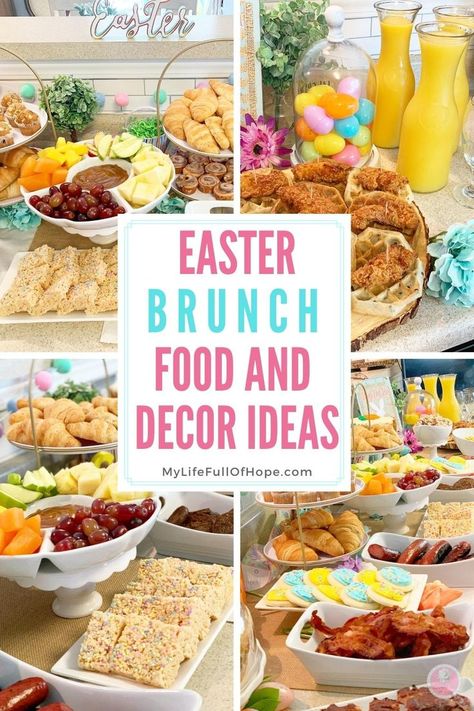 EASTER BRUNCH FOOD AND DECOR BUFFET IDEAS - Easter is such a wonderful holiday celebrating the resurrection of Jesus Christ and what way to celebrate with bright cheery colors. If you need even more ways to celebrate this day, our Easter brunch buffet is packed with food, menu, recipe ideas that your friends and family may enjoy. I share how you can use decor around your home for creating the special buffet set up. #easterbrunchideas # Easterbrunchbuffet #brunchideas Easter Brunch Ideas, Easter Brunch Buffet, Easter Sunday Brunch, Easter Buffet, Easy Easter Brunch, Menu Recipe, Buffet Set Up, Easter Brunch Menu, Easter Party Food