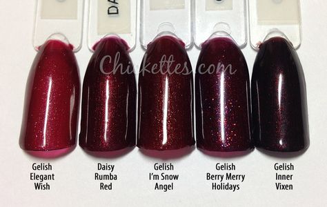 Gelish Nails Colors Winter, Gelish Nails Colors, Ideas For Nails Gel, Gelish Nail Colours, Fingernail Ideas, Gelish Colours, Nail Options, The Big Chill, Swatches Color