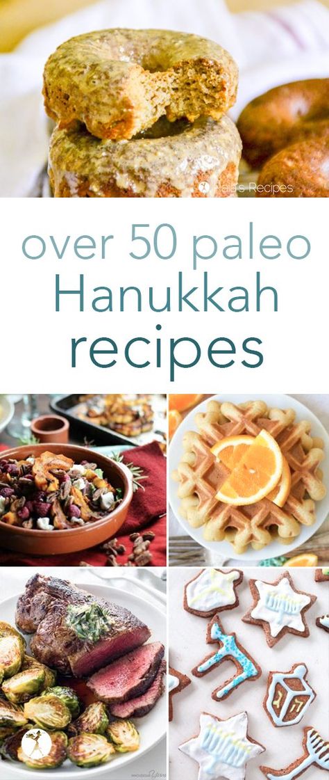 A Paleo Hanukkah :: 50+ delicious ways to celebrate! Hannukah Recipes, Hanukkah Recipes, Paleo Recipies, Hanukkah Food, Recipes Paleo, Paleo Recipes Easy, Primal Recipes, Glutenfree Dairyfree, Easy Paleo