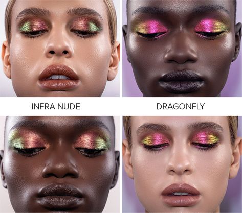 Holographic Eyeshadow, Dimensional Color, Natasha Denona, Shadow Art, Liquid Eyeshadow, Gorgeous Eyes, Contouring And Highlighting, Makeup Goals, Makeup Skin Care