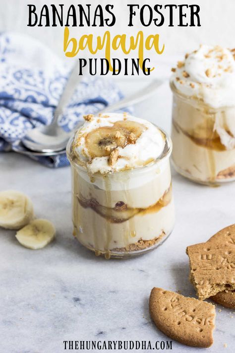 Fancy Banana Pudding, Digestive Cookies, Homemade Banana Pudding Recipe, Banana Foster, No Bake Recipe, Pudding Parfait, Butterscotch Pudding, Bananas Foster, Recipe Community