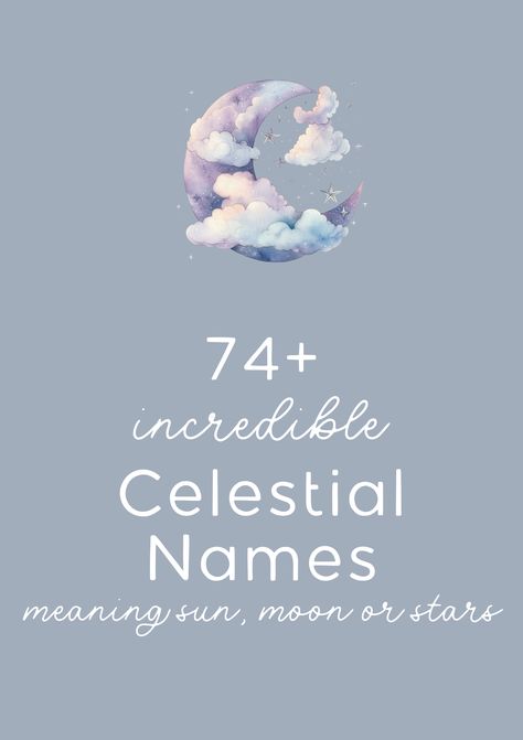 Love the idea of star names for your baby girl who's going to shine so bright? Discover our fav beautiful celestial baby names astronomy edition - including names that mean sun, names that means star, (SAVE these celestial girl names & space names to come back to!) Celestial Last Names, Celestial Girl Names, Star Names Astronomy, Celestial Boy Names, Celestial Words, Ethereal Girl Names, Astronomy Names, Book Names Ideas, Space Themed Names