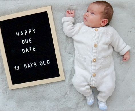 Happy due date, newborn Due Date Photo Ideas, Due Date Month, Preemie Photoshoot, Nicu Graduation, Happy Due Date, Nicu Mom, Premie Baby, Baby Due Date, Monthly Baby Pictures