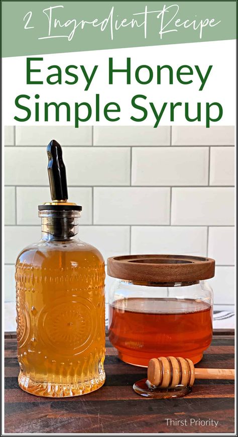 Syrup Recipe For Cocktails, Honey Simple Syrup Recipe, Simple Syrup Recipe, Honey Simple Syrup, Honey Coffee, Simple Syrup Recipes, Make Simple Syrup, Clean Eating For Beginners, Homemade Syrup