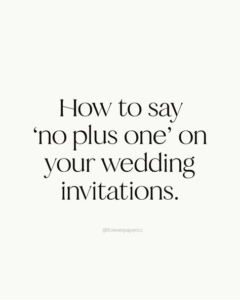 Telling your guests they can’t bring a plus one to your wedding can be a tricky topic 😅 and whilst we can’t guarantee there won’t be any drama, it’s much less likely if you follow these steps! Swipe 👉🏼 and save for your wedding invitations 💌 • • • #2024bride #2025bride #bridetobe #weddingstationery #weddingstationary #weddinginvitations #weddinginvitation #weddinginvites #weddinginspo #weddinginspiration #savethedate #weddingdecor #weddingtrends #wedding #modernbride #engaged #bridequotes... No Plus One Wedding Wording, Wedding Rsvp Wording, Rsvp Wording, Wedding Wording, Bride Quotes, Invitation Wording, Wedding Rsvp, Wedding Stationary, A Plus