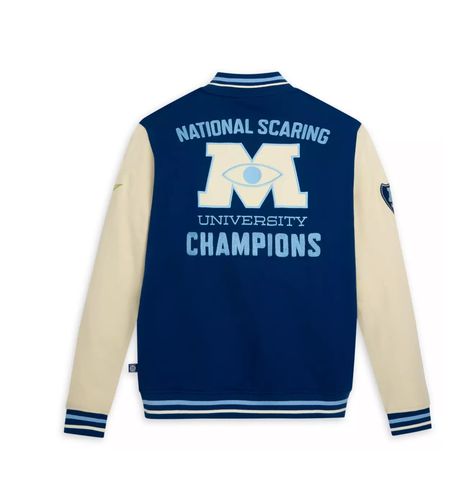 Monsters University Varsity Jacket University Jacket Design, Sully Monsters University, Monsters University Fraternities, Scare Games Monsters University, Monster University Jacket, Disney Handbags, Monster University, Disney Aulani, Adventures By Disney