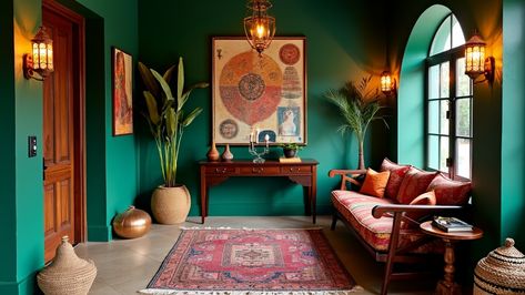 Eclectic Entryway: 12 Design Ideas to Transform Your Home Open Concept Entryway Ideas, Modern Victorian Bedroom Ideas, Modern Victorian Bedroom, Eclectic Entryway, Entryway Design Ideas, Warm Inviting Home, Eclectic Dining Room, Antique Bench, Eclectic Dining