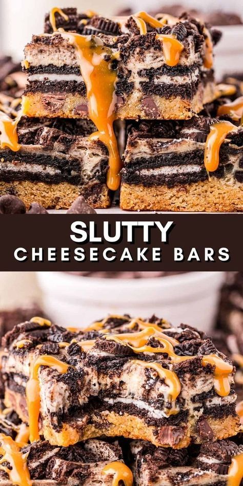 Oreo Cheesecake Bars, Cheesecake Bar Recipes, Dessert Bar Recipe, Cheesecake Desserts, Cheesecake Bites, Cake Bars, Cookie Bar Recipes, Desserts To Make, Cheesecake Bars