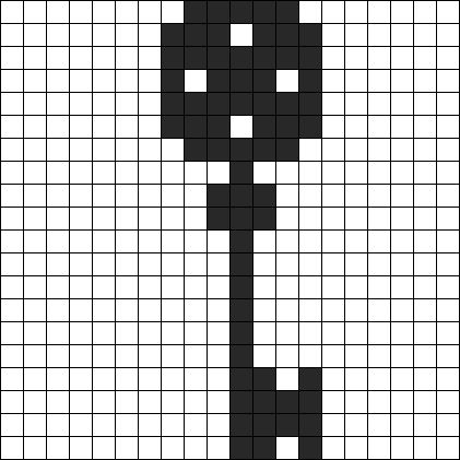 Search Results: Coraline Bead Patterns | Kandi Patterns Dark Souls Perler Beads, Coraline Key, Black Pixel, Piskel Art, Melty Bead Patterns, Fuse Bead Patterns, Easy Pixel Art, Perler Art, Pixel Art Templates