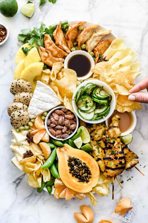 How to Make an Asian-Inspired Cheese Board | foodiecrush Asian Appetizers, Pumpkin French Toast, Appetizer Platters, Charcuterie Inspiration, Foodie Crush, Charcuterie Cheese, Party Food Platters, Charcuterie And Cheese Board, Asian Fusion