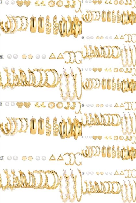 Get your FAXHION 36 Pairs Gold Earrings Set for Women, Fashion Pearl Chain Link Stud Drop Dangle Earrings Multipack Hoop Earring Packs, Hypoallergenic Earrings for Birthday Party Jewelry now on Amazon! And we hope you can enjoy the benefits today! As an Amazon Associate I earn from qualifying purchases. #faxhion #36 #pairs #gold #earrings #set #for #women #fashion #pearl Gold Earrings Set, Drop Dangle Earrings, Hypoallergenic Earrings, Party Jewelry, Pearl Chain, Set For Women, Jewelry Party, Earrings Set, Chain Link