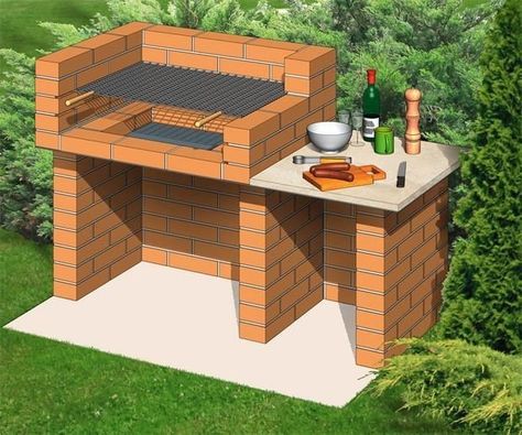 Diy Barbecue, Outdoor Grill Diy, Backyard Grill Ideas, Brick Bbq, Outdoor Barbeque, Side Yards, Backyard Grilling, Apartment Patio Decor, Have Inspiration