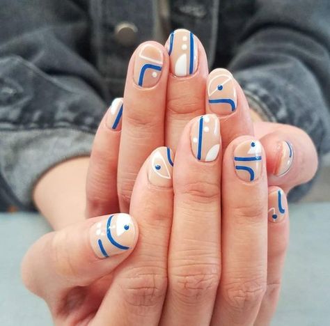 Elevate Your Beauty Game With These Chic Abstract Nail Art Designs (9) Nail Art Blanc, Abstract Nail, Mens Nails, Nagellack Trends, Abstract Nail Art, Colorful Nails, Minimal Nails, White Nail Art, Minimalist Nails