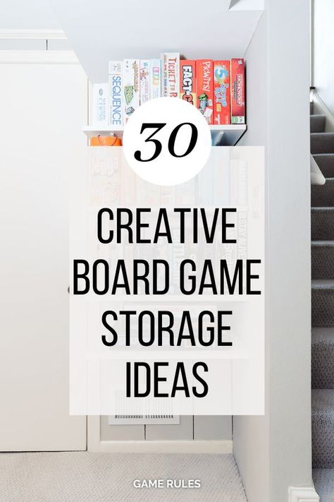 Looking for some board game storage ideas? Whether you're looking for board game storage ideas that are creative, hidden, or for the living room, we've got you! Game Storage Ideas Living Room, Board Game Storage Living Room, Game Storage Closet, Board Game Storage Cabinet, Game Storage Cabinet, Card Games Aesthetic, Board Game Storage Ideas, Game Storage Ideas, Board Games Drinking