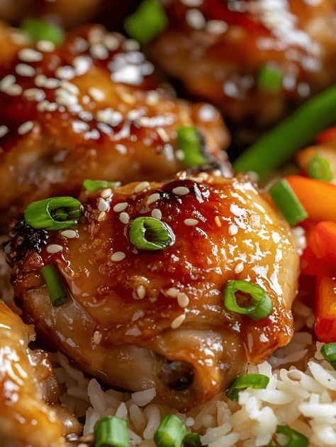 Imagine biting into perfectly baked chicken thighs, tender and succulent, enveloped in a glossy teriyaki glaze bursting with flavors. This Teriyaki-Glazed Baked Chicken is not just a meal; it’s an experience filled with sweet and savory notes that transport you straight to a bustling Japanese izakaya. This dish has a unique charm that makes it a favorite for gatherings and weeknight dinners a... Chicken Teriyaki Bake, Unique Chicken Thigh Recipes, Teriyaki Chicken Thigh Recipes, Teriyaki Chicken Baked, Glaze For Chicken, Teriyaki Chicken Thighs, Japanese Izakaya, Baked Teriyaki Chicken, Teriyaki Glaze