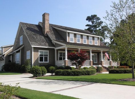 Bonus Room over garage adds 436 square feet. Classic American House, Cape Cod House Exterior, Cape Cod House Plans, American House Plans, Shingle Style Homes, American House, Cape Cod House, Casas Coloniales, Beach Cottage Style