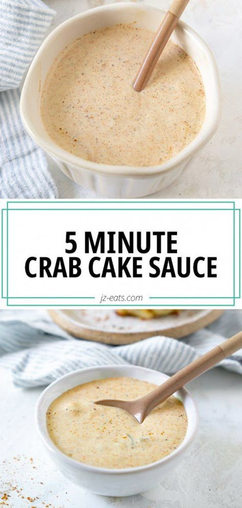 Old Bay Sauce Recipe, Crab Cake Aioli, Crab Cake Dipping Sauce, Crab Cake Sauce Recipe, Cake Sauce Recipe, Crab Cake Sides, Crab Cake Dip, Seafood Sauces, Cake Sauce