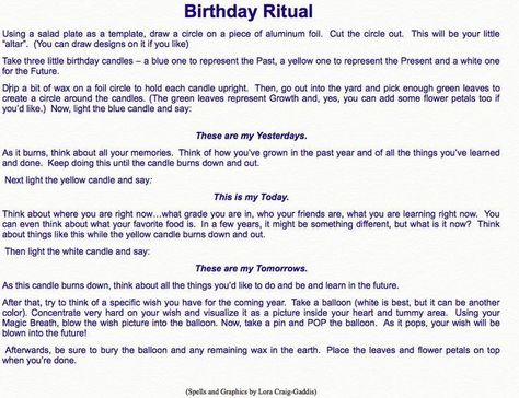 Witchcraft Birthday Ritual, Spiritual Birthday Rituals, Birthday Rituals Wicca, Birthday Spells And Rituals, Coven Initiation Ritual, Pagan Birthday Rituals, Birthday Rituals Witchcraft, Witchy Birthday Ritual, Birthday Rituals Magick