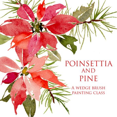 Christmas Cards Homemade, Watercolor Art Inspiration, Watercolor Poinsettia, Poinsettia Cards, Winter Art Projects, Cherub Angel, Watercolor Paintings For Beginners, Winter Watercolor, Christmas Card Art