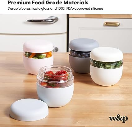 Amazon.com: W&P Porter Seal Tight Lunch Bowl Container w/ Lid | Cream 16 Ounces | Leak & Spill Proof, Soup & Stew Food Storage, Meal Prep, Airtight, Microwave and Dishwasher Safe, BPA-Free Glass: Home & Kitchen Lunch Bowl, Snack Storage, Premium Food, Meal Prep Containers, Lunch Containers, Glass Food Storage, Glass Food Storage Containers, Night Shift, Cold Meals