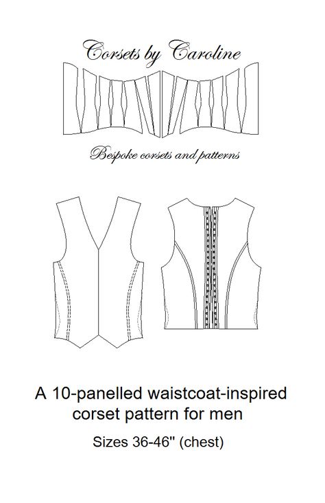 https://www.etsy.com/uk/CorsetsbyCaroline/listing/1106759388/male-corseted-vest-waist-coat-pattern?utm_source=Copy&utm_medium=ListingManager&utm_campaign=Share&utm_term=so.lmsm&share_time=1641312358129 Free Corset Pattern, Waistcoat Design, Stays Pattern, Male Waist, Vest Corset, Waistcoat Pattern, Waistcoat Designs, Vest Pattern Free, Vest Sewing Pattern