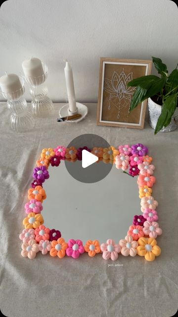 Peri Azizov on Instagram: "Diy foam clay flowers mirror 💜
Save for later and follow for more diy ideas ✨
#mirror #mirrors #mirrorwork #diy #handmade #foam #foamclay #clay #clayart #claylove #claylove #claycreations" Foam Clay Mirror, Flowers On Mirror, Foam Clay Crafts, Foam Clay Ideas, Clay Mirror, Flowers Mirror, Foam Clay, Coca Cola Can, Getting Bored