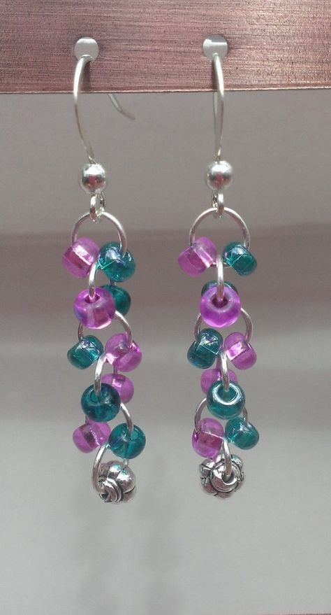 My Saved Pins, Anting Manik, Diy Bijoux, Jewelry Making Earrings, Earrings Inspiration, Homemade Jewelry, Beaded Dangle Earrings, Bead Jewellery, Jewelry Patterns