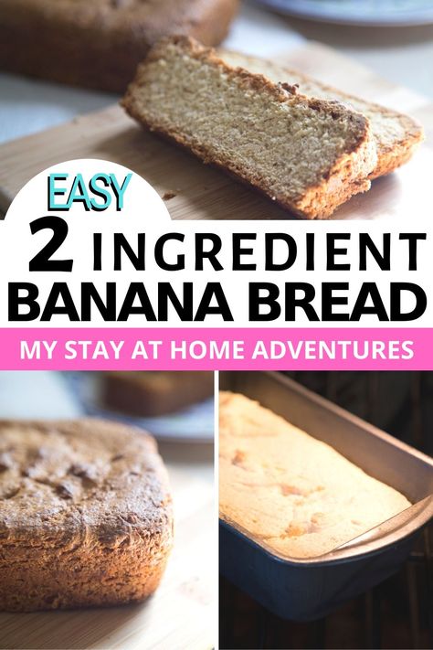 2 Banana Bread, Crockpot Fajitas, 2 Ingredient Cakes, Banana Recipes Easy, Keto Banana Bread, Banana Recipe, Dessert Breads, Boxed Cake Mixes Recipes, Easy Cakes