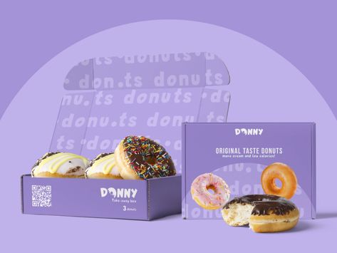 Boxes Design Ideas, Donut Boxes, Donut Logo, Takeaway Packaging, Custom Mailer Boxes, Boxes Design, Donut Box, Baking Packaging, Bakery Box