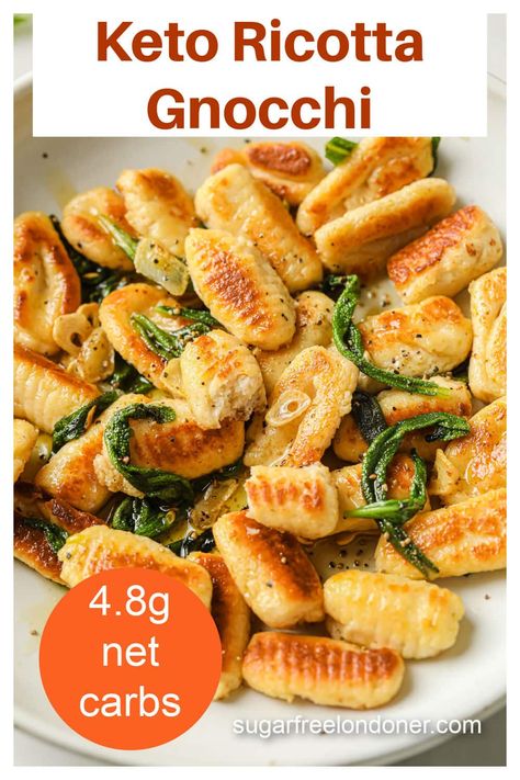 Low Carb Gnocchi, Keto Gnocchi, Ricotta Gnocchi, Workout Eating, Low Carb Pasta, Gnocchi Recipes, Keto Cooking, Carb Meals, Keto Recipes Dinner