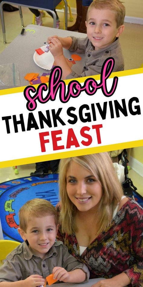 Thanksgiving School Feast. Celebrating Thanksgiving at school. Fun school classroom ideas. Thanksgiving At School, School Thanksgiving Feast, School Classroom Ideas, Thanksgiving School, Thanksgiving Classroom, Thanksgiving Preschool, Fun School, Thanksgiving Family, Thanksgiving Celebration