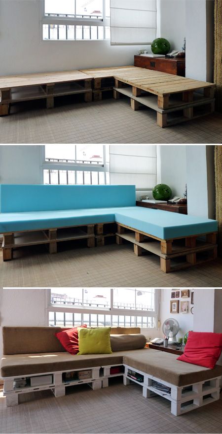 21 ways of turning pallets into unique pieces of furniture Diy Pallet Sofa, Pallet Couch, Youth Room, Pallet Sofa, Design Del Prodotto, Creative Furniture, Clever Diy, Design Case, Pallet Furniture