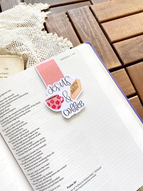 Coffee Bookmark, Bible Accessories, Coffee And Reading, Canva Cricut, Bible Bookmarks, Jesus And Coffee, Bible Bookmark, Planner Bookmark, Boho Style Wedding