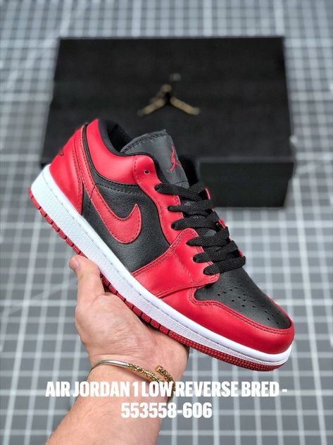 Air Jordan 1 Low Reverse Bred - 553558-606 Jordan 1 Low Reverse Bred, Air Dior, Air Jordan 1 Low, Jordan 1 Low, Air Jordan 1, Nike Air Force Sneaker, Nike Air Jordan, Jordan 1, Air Jordan