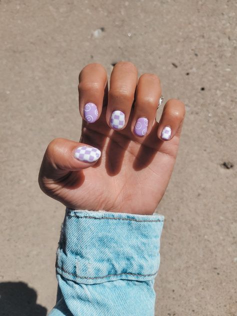 Short Gel Nails Lavender, Gel Nails Lavender, Nails 2023 Dip, Spring Nails 2023 Dip, Nails Polish Designs, Trendy Summer Nails 2023, Nails Lavender, Nail Art Fall, Best Summer Nails