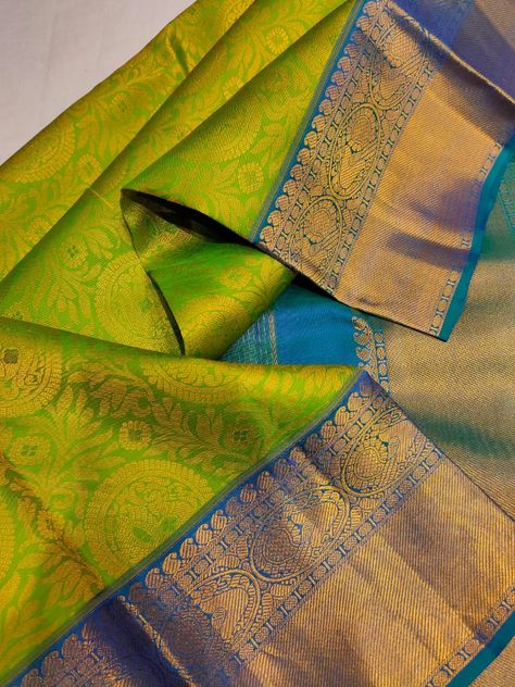 Blue Green Saree, Sarees For Girls, Bridal Sarees South Indian, Simple Saree Designs, New Saree Designs, Pattu Saree Blouse Designs, Silk Sarees With Price, Wedding Saree Blouse, New Saree Blouse Designs